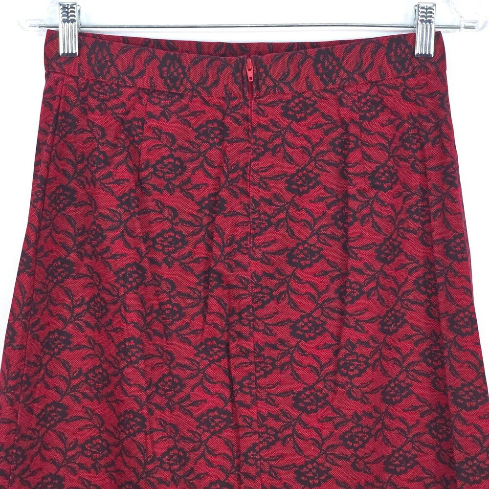 TRACY EVANS Red Rose Lace Maxi Skirt Women's 9 Romantic Whimsygoth Coquette Girl - Picture 12 of 14